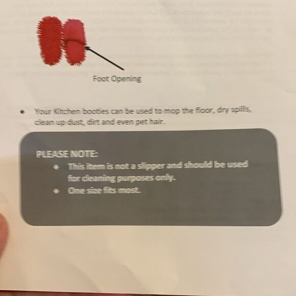 Cook's Companion Kitchen Bootie Set for kitchen floor cleaning. Red/one-size - Picture 6 of 7